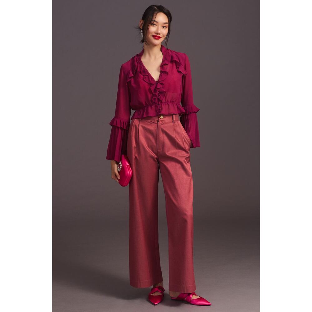 Anthropologie Sheer Long Sleeve Blouse for Women - New Small - Picture 3 of 6